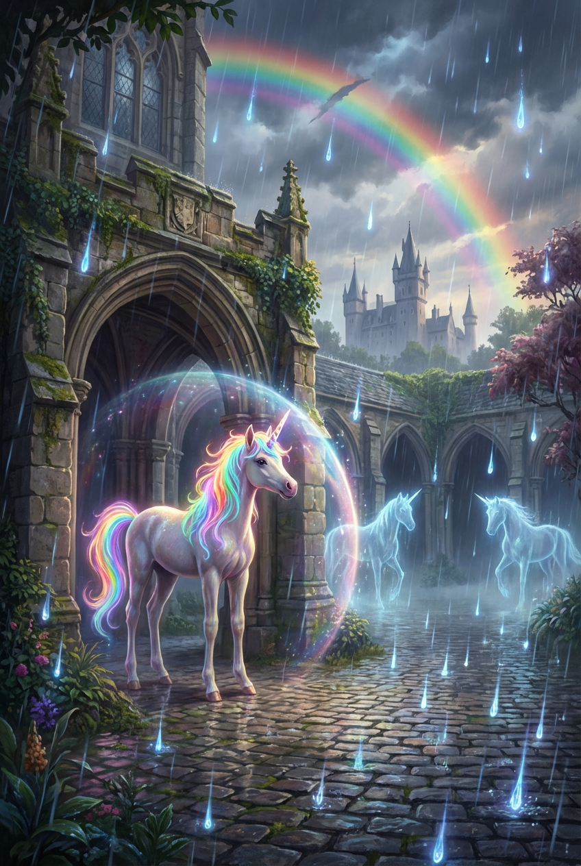 The Rainbow Unicorn School — Phone Wallpaper