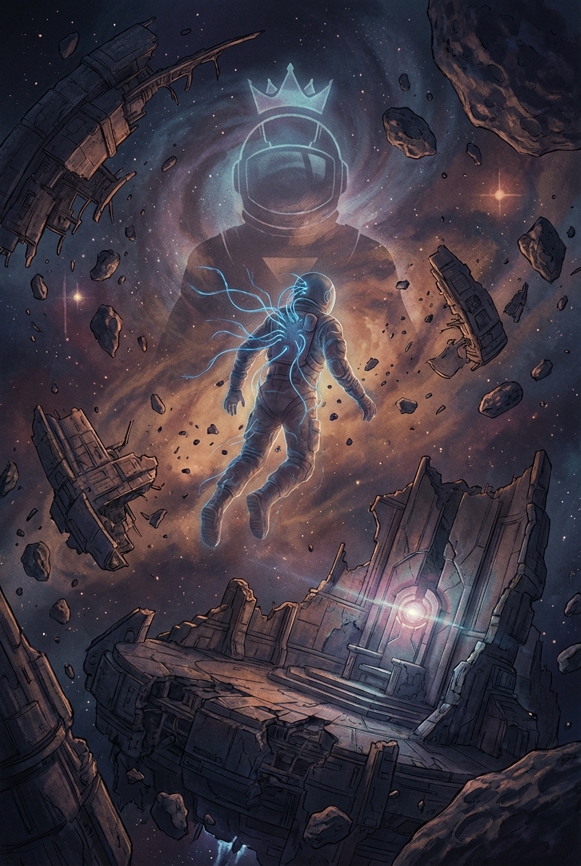 Cosmic Drift — Phone Wallpaper