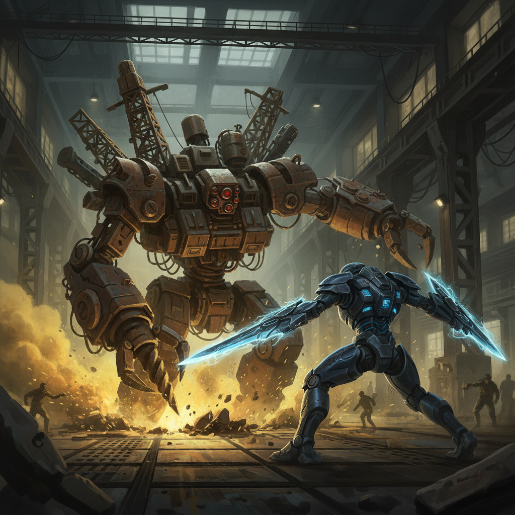 A Piece of My Mind — Ch.2: Mech-vs-Mech Brawl in Ash Cloud