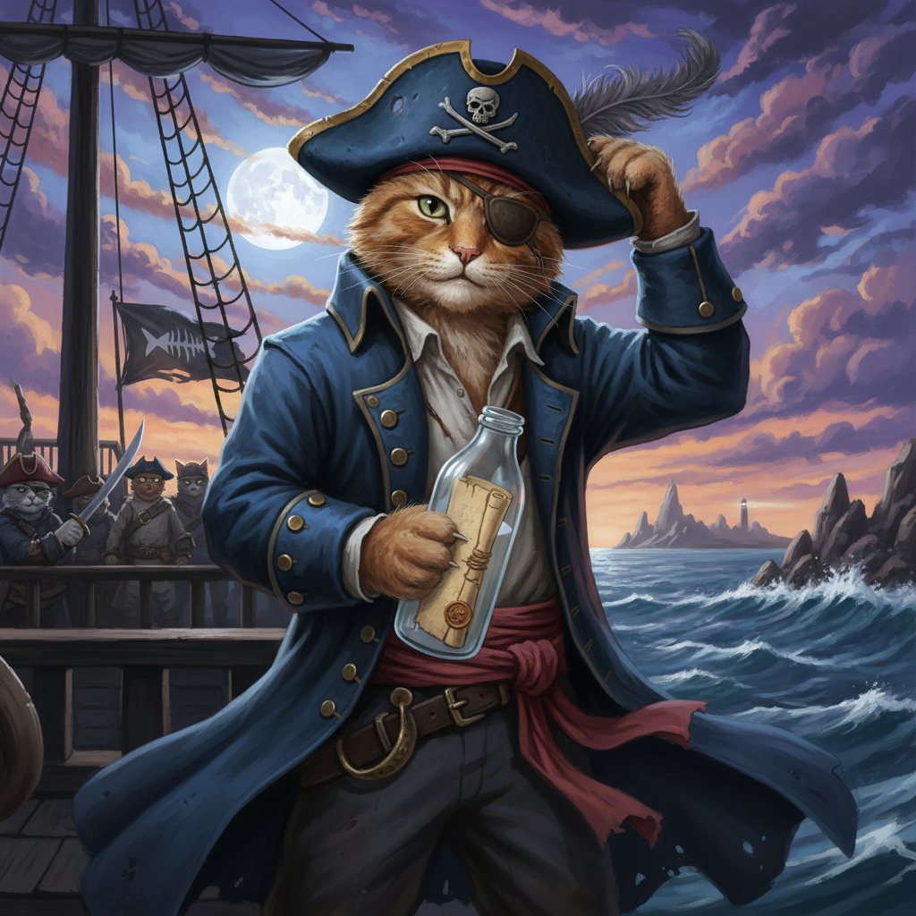 Captain Whiskers and the Pirate Cats — Ch.1: Captain's first treasure map