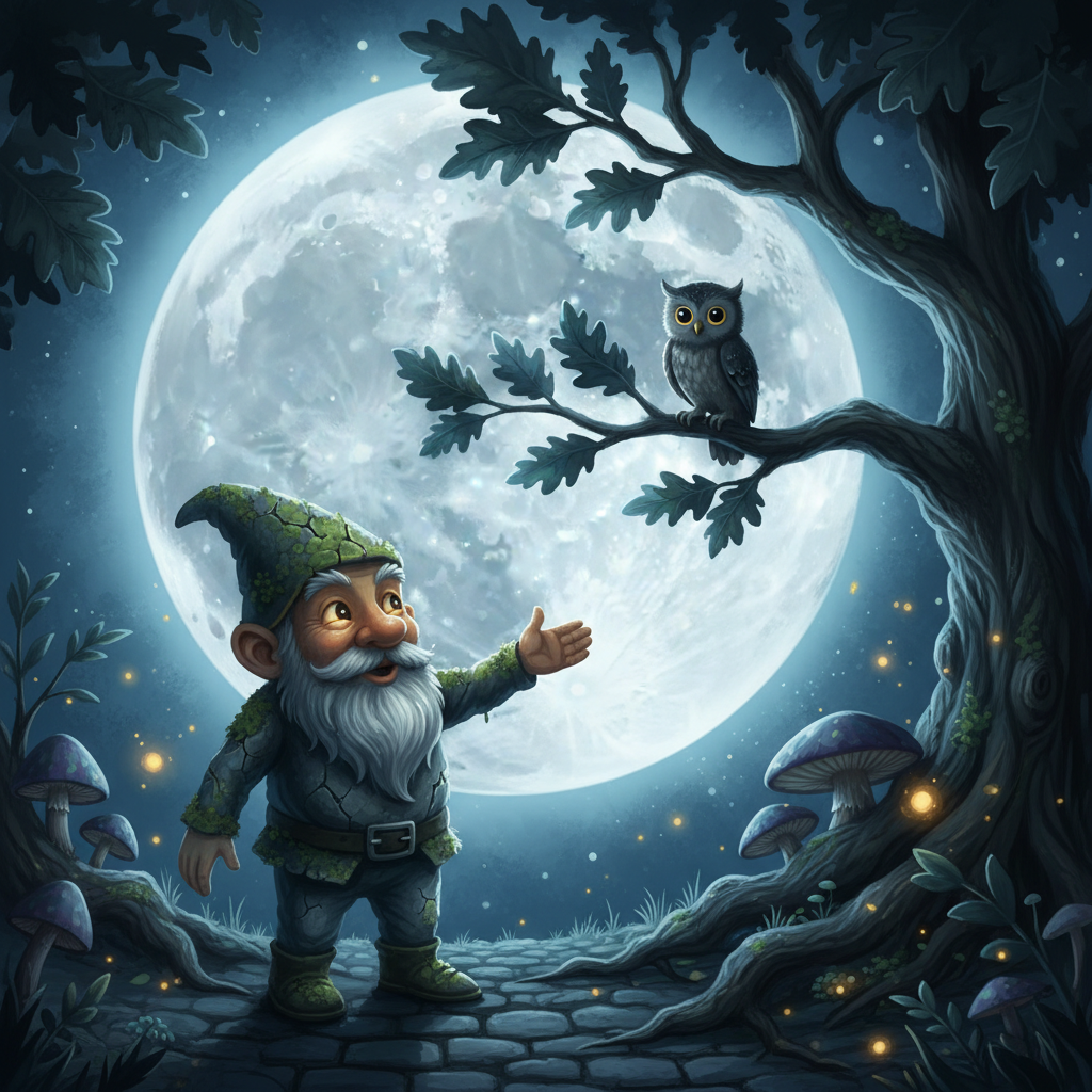 Barnaby Leads the Way — Ch.1: Gnome and Owl Under Moonlight